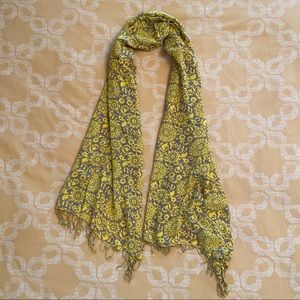 Old Navy Yellow Suzani Floral Scarf